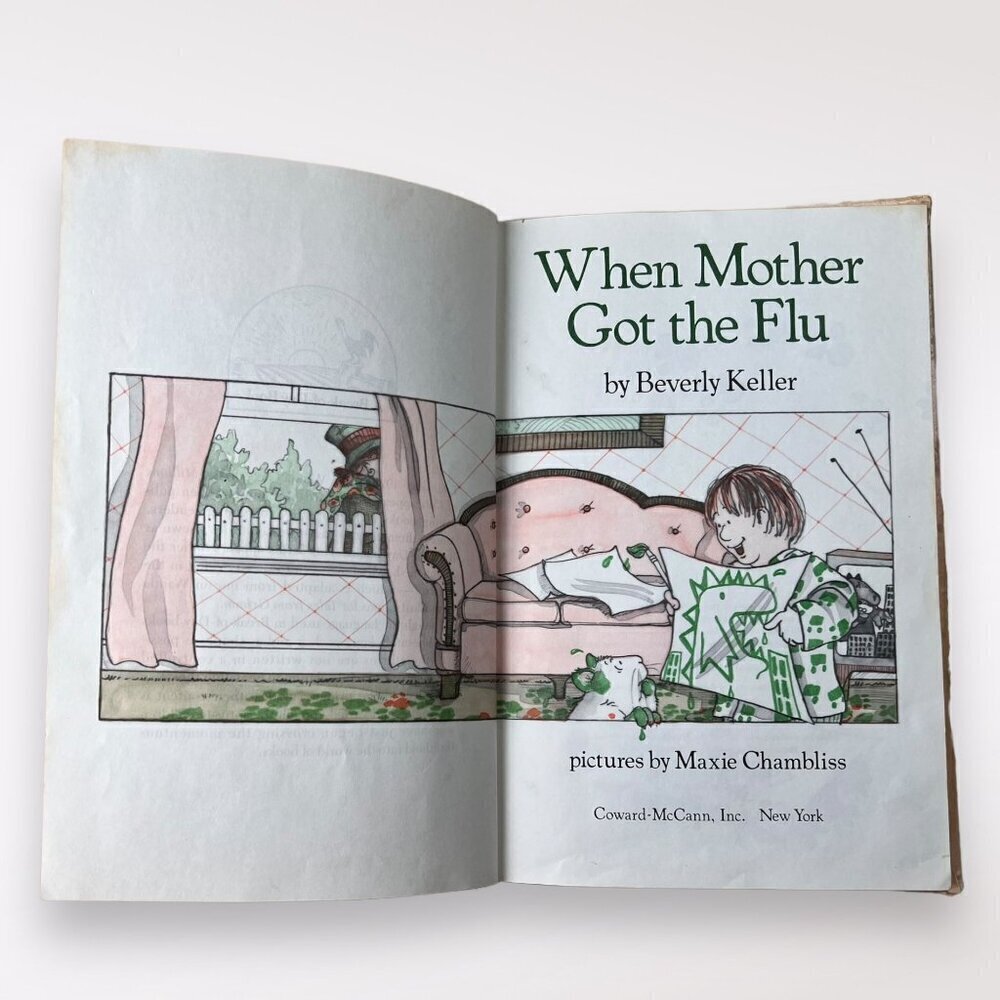 When Mother Got the Flu Beverly Keller Hardcover 1984 Children’s Book - Picture 4 of 11